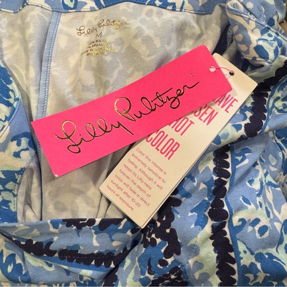 NWT Lilly Pulitzer UPF 50+ Faye Maxi Dress in Blue Peri Turtley Awesome Sz M - Picture 13 of 15